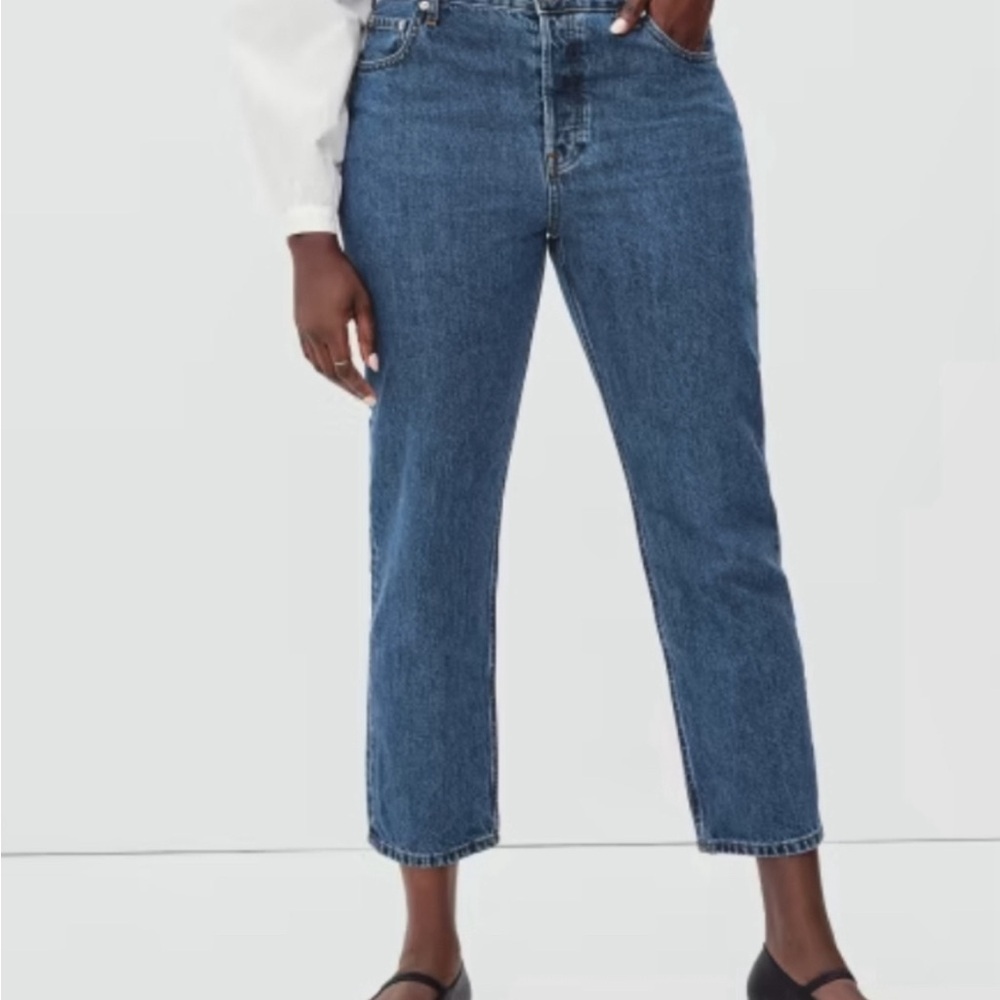 Everlane The Curvy 90s Cheeky Straight Leg Ankle Jean 29 blue denim